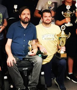 Johannes Mallow and Simon Reinhard with their trophies